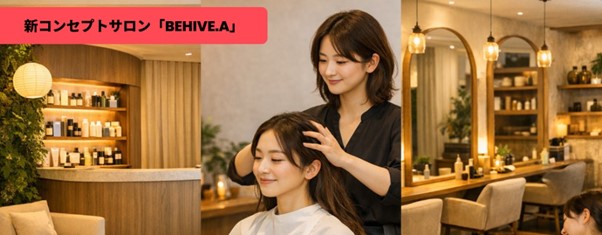 【アヴェダ】仙台・広瀬通に、新コンセプトサロン「BEHIVE.A」が2026年4月15日（水）にグランドオープンします。
